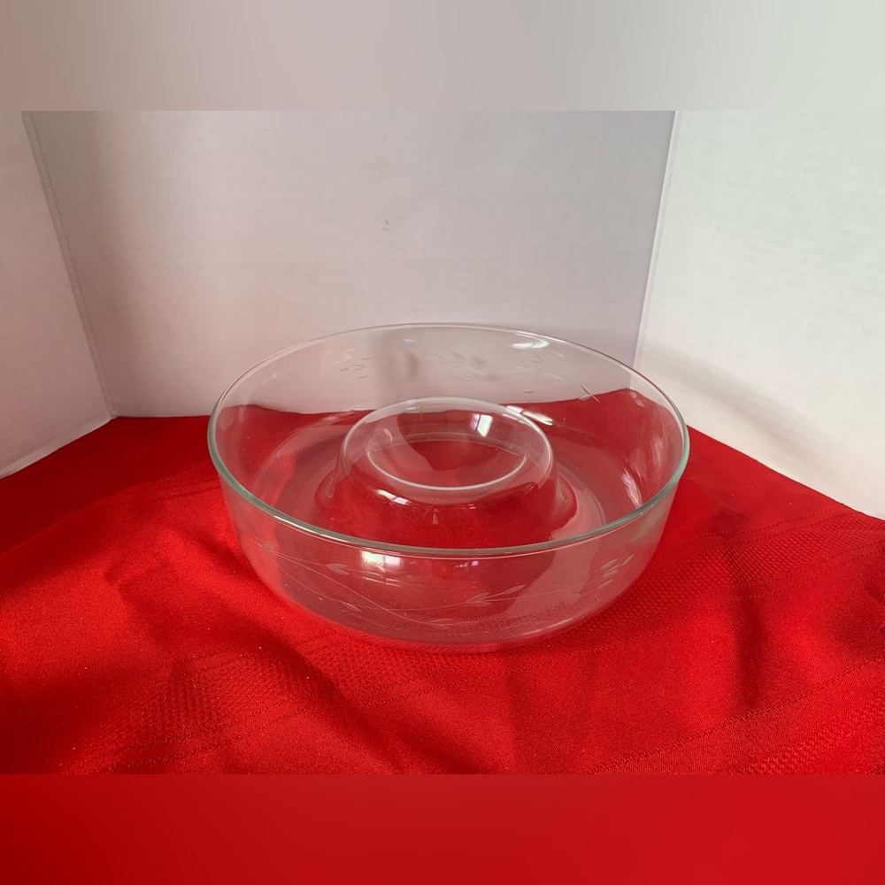 PRINCESS HOUSE Vintage Heritage Etched Crystal Chip & Dip Bowl